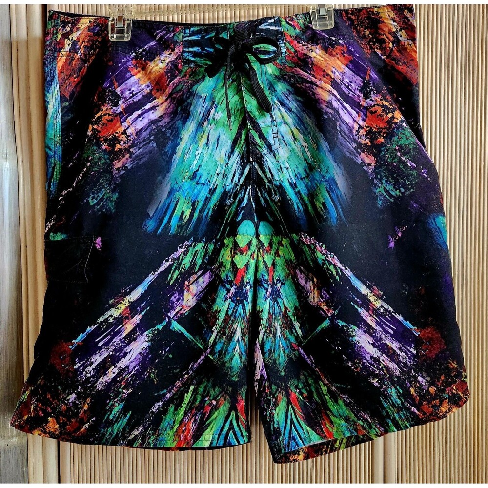 Waimea Men's Board Shorts Size 36 Swim Trunks Unlined Summer Bright Colors